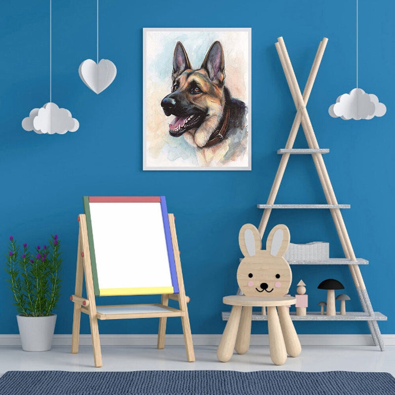 Dog Oil Paint By Numbers Kits DIY Handpainted on Canvas Wall Art Pictures