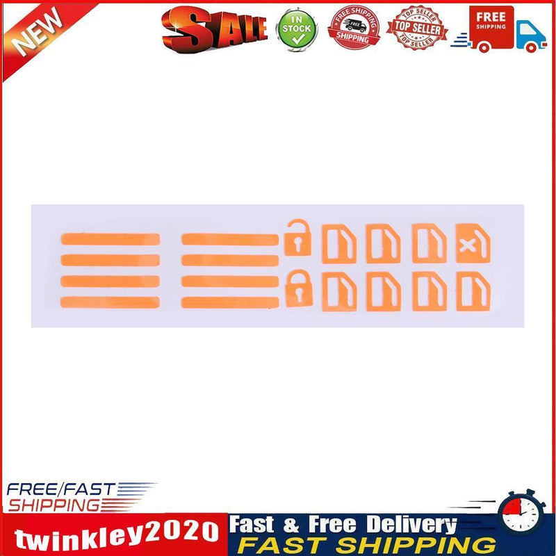 Luminous Car Door Window Lift Button Stickers Decals Car Styling (Orange) Newly