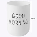 Good Morning Cup Toothbrush Holder Washing Drinking Bathroom Tooth Storage Mu