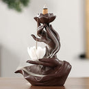Buddha Lotus Backflow Incense Holder Incense Burner Candle Stick Holder Decor