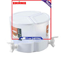 Self-Rotating Juice Pitcher with Faucet & Lid Easy Clean & Store Juice & Milk