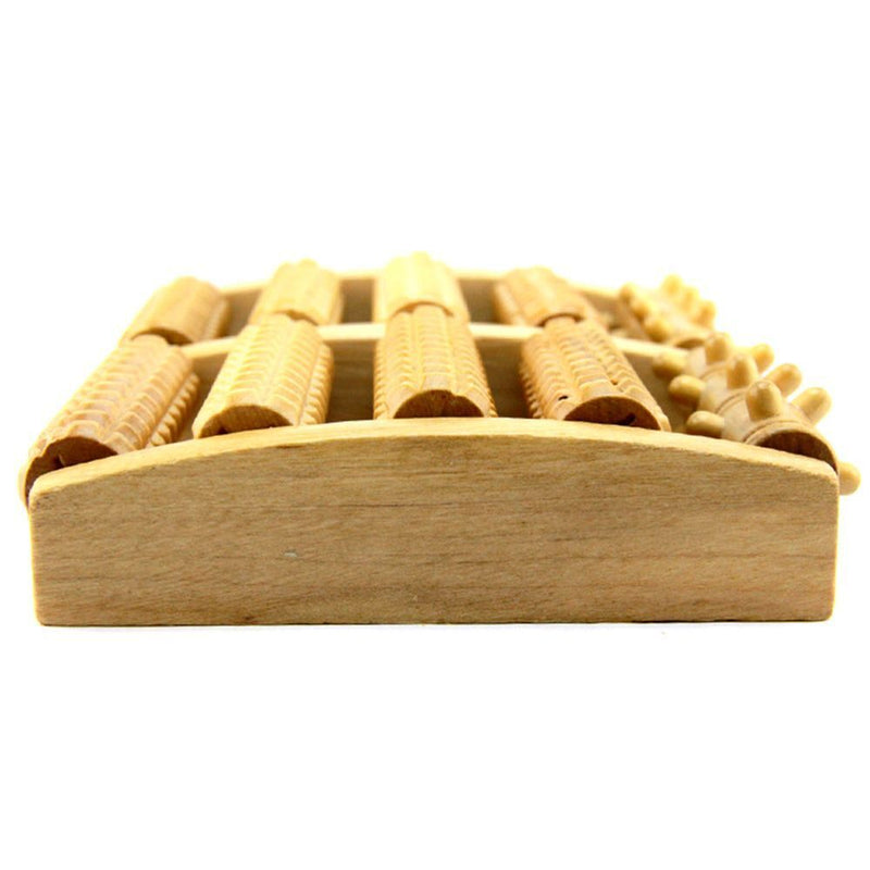 Wooden Spa Relief Anti Cellulite Massager Massage Reflexology Foot Roller