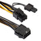 30cm CPU 8Pin to Graphics Video Card Double 8Pin (6Pin+2Pin) Power Cable