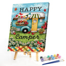 DIY Paint By Number Kit Colorful Camper Abstract No Frame Home Decoration