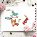 4pcs DIY Full Drill Special Shaped Diamond Painting Horse Candy Keychains Newly