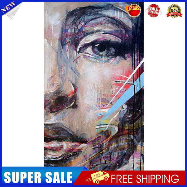 Half Face Oil Paint By Numbers Kits DIY Handpainted on Canvas Wall Art Gift