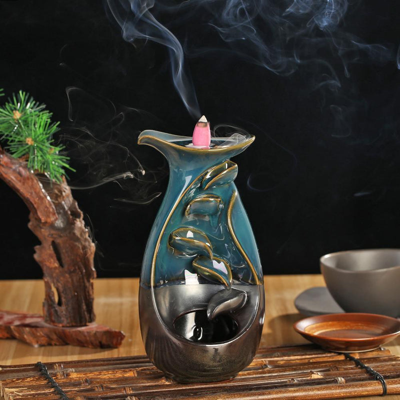 Perfume Stand Ceramic Reflux Incense Burner Sandalwood Aromatherapy Home Art