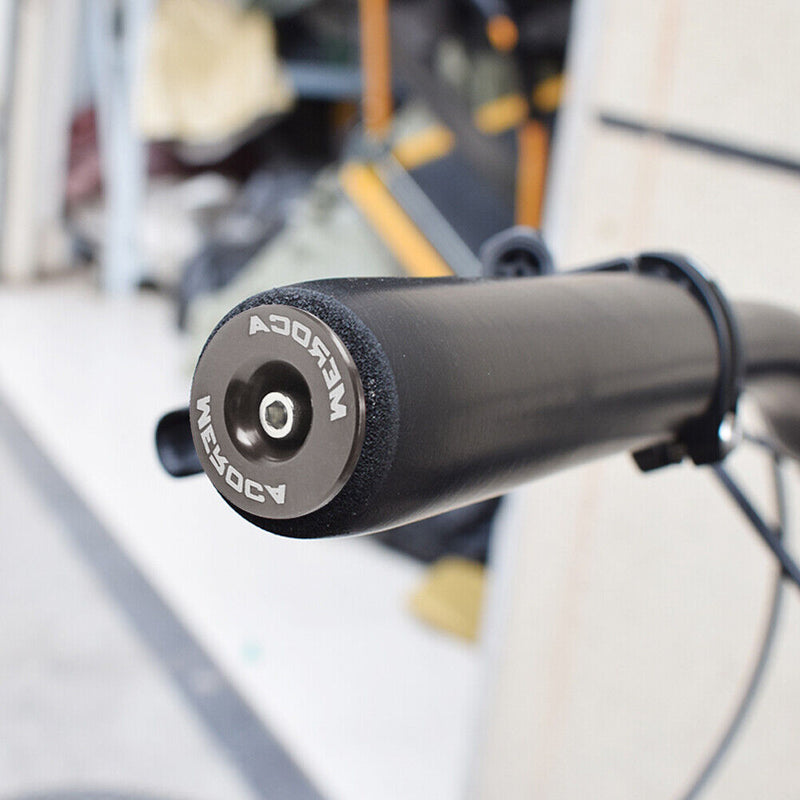 MEROCA 1 Pair Bicycle Grips Handle Bar Ends Cap MTB Anti-slip Handlebar Plu