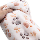 Coral Fleece Paw Foot Print Dog Bed Mats Warm Pet Blanket Sleeping Cover Mat