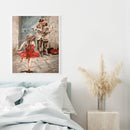 Oil Paint By Numbers Street Old People Frameless Picture Craft Kit for Bedroom