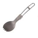 Ultralight Outdoor Folding Titanium Spork: Camping Spoon Fork Hiking Picnic