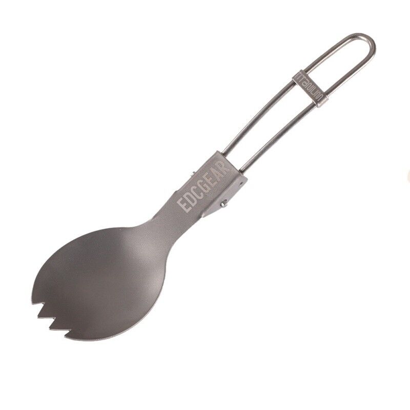 Ultralight Outdoor Folding Titanium Spork: Camping Spoon Fork Hiking Picnic