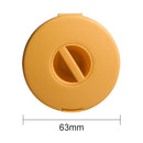 Portable Round Phone Cable Storage Box Rotatable Organizer Case (Yellow) Newly