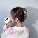 Lily Flower Hairpin Women Metal Hair Claw Barrette Headband Ponytail Crab A4Q8