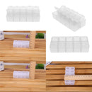 2Row 10Grid Portable Plastic Box Holder Storage Container Case(White)