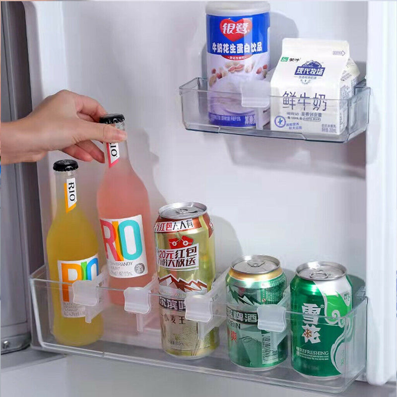 4Pc Refrigerator Partition Divider Storage Rack Multifunctional Drawer Organizer