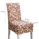 Printing Pattern Elastic Home Hotel Dining Chair Covers(Champagne)
