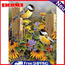 3 Strands DIY Full Embroidery Birds Flowers Stamped Cross Stitch Home Wall Decor
