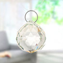 5PCS Glittery Ornament Hanging Art Pendant Faceted Clear Crystal Ball