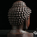 Decoration Sakyamuni Head Redwood Crafts Buddha Statue Tathagata Sculpture