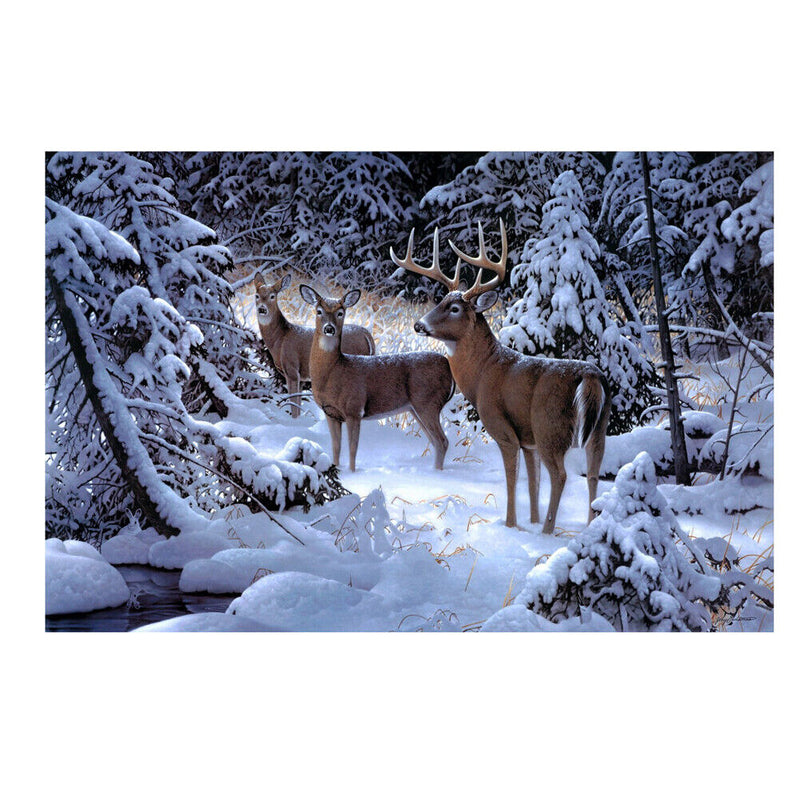 Snow Deers Elk 5D Diamond DIY Painting Craft Kit Home Decor