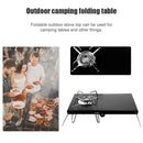 Mini Camping Table Outdoor Heat Shield Stove Stand Folding Desk (Black) Newly