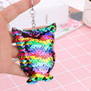 Glitter Sequins Bird Key Chain Girl Backpack Key Ring Jewelry (Multicolor)
