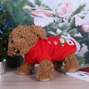 Christmas Dog Pullover Costume Santa Snowman Coat Pet Clothes(Red)(S)