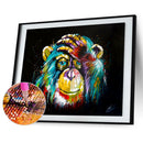 5D DIY Diamond Painting Chimpanzees Full Round Drill Mosaic Art Wall Pictur