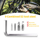 Bicycle Repair Tool Kit Portable 9-in-1 Multi Tool for Mountain Cycling