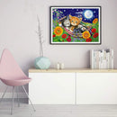 5D Diamond Painting Playing Cat Full Round Drill Rhinestone DIY Art Craft Mos