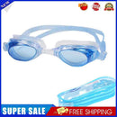 Anti UV Swimming Glasses Adults Kids Water Sport Anti-fog Goggles (Blue)