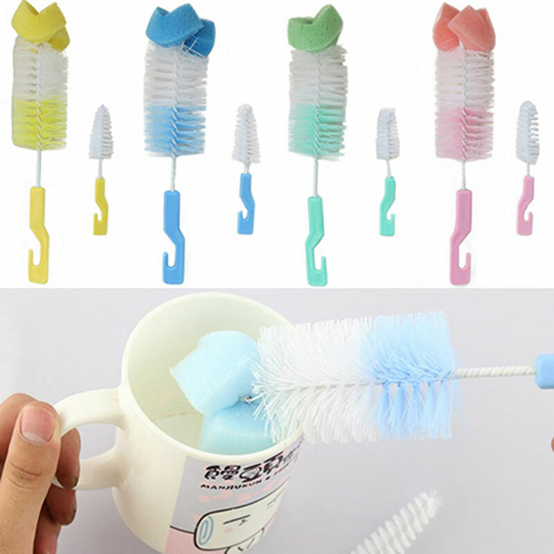 Baby milk bottle nipple teapot nozzle spout tube nylon cleaning brush clean X1F8