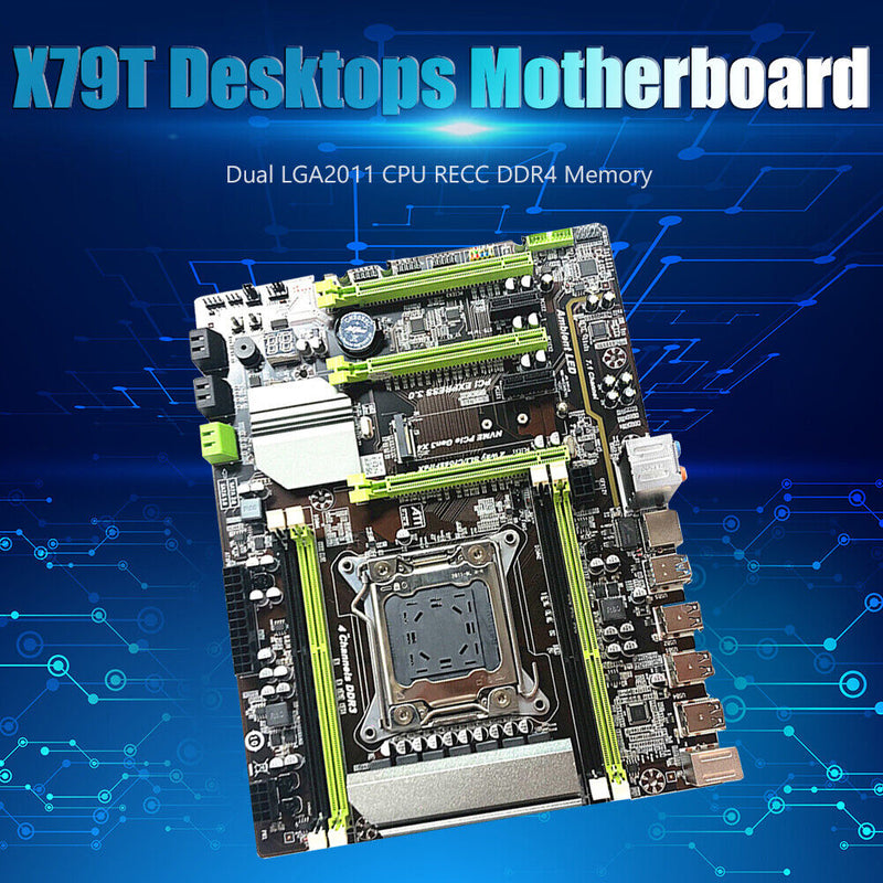 X79T LGA 2011 CPU USB3.0 M.2 SATA 4 DDR3 Desktop PC Computer Motherboard Newly