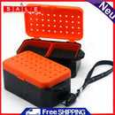 Double Layer Fishing Live Bait Box w/ Rope Earthworm Red Worms Storage Case