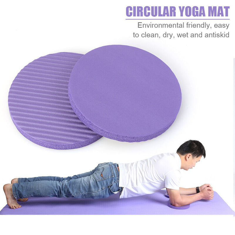 2x Plank Workout Round Knee Pad Fitness Push-ups Yoga Protective Anti-slip Ma