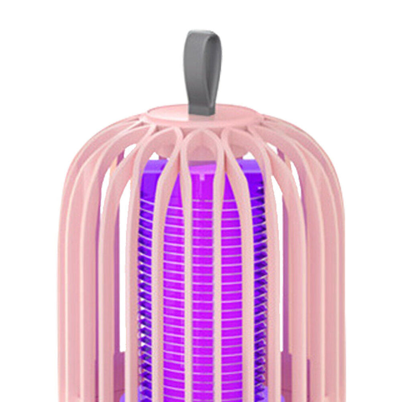 Pest Control Lights LED Bug Trap Mute Luring Mosquito Killer Lamp (Pink) Newly