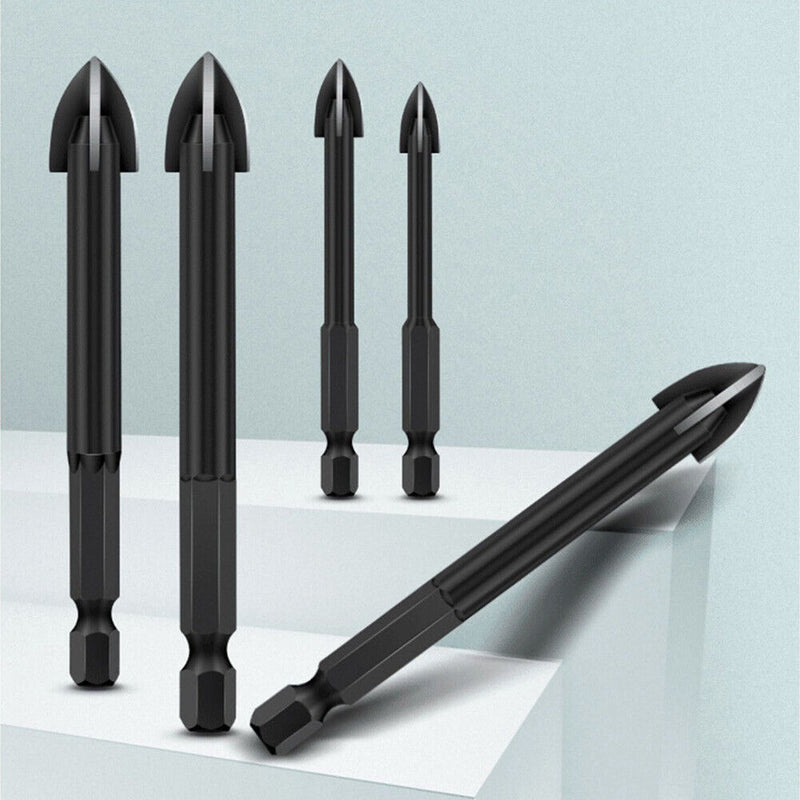 Universal Electric Hand Drill Bits Hex Shank Glass Tool Set (6+6+8+10+12mm)