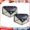 2pcs 100LED Solar Wall Lamp Waterproof Garden Wide Angle Motion Sensor Lamp