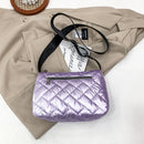 Women Nylon Thread Handbag Winter Korean Fashion Pure Color Top-handle Bags