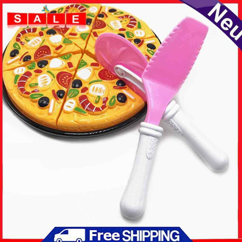 9pcs Kids Pizza Slices Toppings Food Dinner Kitchen Pretend Play Toys Set