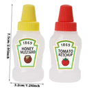 2Pcs / Set 25Ml Mini Tomato Ketchup Bottle Portable Salad Containers Sauce B1F5