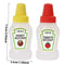 2Pcs / Set 25Ml Mini Tomato Ketchup Bottle Portable Salad Containers Sauce B1F5