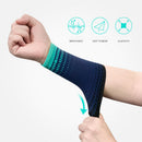 Knitted Sports Compression Wrist Guard Brace Wrist Support Band (Navy Blue)