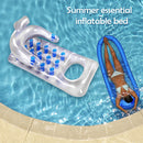 Inflatable Floating Row PVC Pool Air Mattresses Water Sports Float Lounger Ch