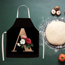 Letter A Print Kitchen Linen Apron Waterproof Home Cooking Bibs (82x68cm)
