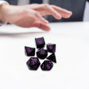 7pcs/Set Multi-Sided Digital Dices D4 D6 D8 D10 D12 D20 for TRPG (Purple)