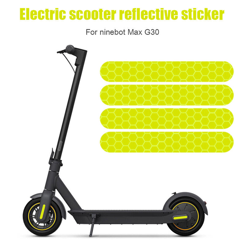 4pcs Electric Scooter Stickers Night Safety Reflective Decals for Ninebot MAX
