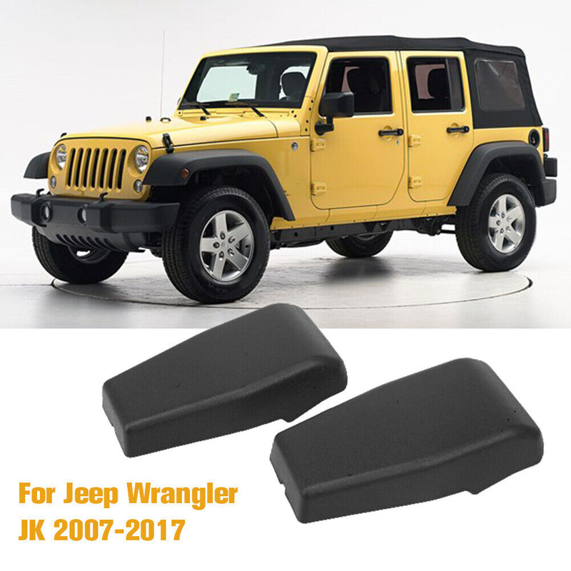 2pcs For Jeep Wrangler JK 2007-2017 Rear Window Hinge Cover Car Glass Cap Newly