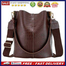Retro Crocodile PU Leather Women Shoulder Bags Solid Messenger Bucket Handbags